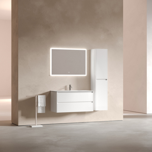 Тумба под раковину Sancos Libra LB100W 100х50 подвесная цвет белый - фото 3